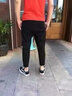 楠語(yǔ)秋（NANYUQIU）2021夏季九分褲男修身小腳褲潮流韓版彈力休閑褲男生9分褲矮個(gè) 九分褲 黑色 2XL (建議145-160斤) 曬單實(shí)拍圖