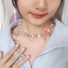 贏(yíng)夫人（Mrs win）頭號(hào)甜妹 彩色串珠愛(ài)心糖果項(xiàng)鏈女夏小眾設(shè)計(jì)感頸鏈多巴胺鎖骨鏈 彩色串珠愛(ài)心項(xiàng)鏈 A28-105 曬單實(shí)拍圖