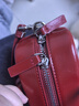 MUVA原創(chuàng  )波士頓紅色包包手提包女通勤真皮斜挎2025新款送女友 派對紅 曬單實(shí)拍圖