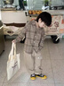 G.DUCKKIDS小黃鴨男童春裝套裝2025新款童裝毛衣兒童男孩1寶寶3春秋季三件套 米色amakami 110 cm 曬單實(shí)拍圖
