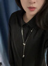 古耐珍珠蝴蝶毛衣鏈長(zhǎng)款項(xiàng)鏈女士2025新款大衣吊墜女百搭配飾女掛件 珍珠蝴蝶毛衣鏈-金色 曬單實(shí)拍圖