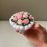 廣印通創(chuàng  )意毛線(xiàn)diy編織迷你手捧花小花束鑰匙扣包包掛件閨蜜禮物成品 藍色粉玫瑰（成品掛件） 7*4*7.8cm【體積210cm3】 曬單實(shí)拍圖