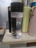 Jidaocook水杯簡(jiǎn)約學(xué)生水杯雙層杯子便攜防漏杯子高顏值大容量水杯韓版水杯 磨砂黑 600ML 曬單實(shí)拍圖