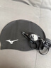 美津濃（MIZUNO）游泳褲新款男士泳褲套裝泳帽泳鏡三件套專業(yè)游泳裝備全套男防尷尬 2105黑色 五分平光三件套 L 曬單實拍圖