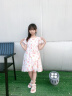 酷樂羊女童夏裝連衣裙2025新款韓版洋氣兒童夏季裙子女孩中大童公主裙潮 粉色+小挎包 130 曬單實拍圖