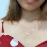 中國(guó)黃金（CHINA GOLD）一鹿有你18K金項(xiàng)鏈女彩金吊墜鎖骨鏈中秋節(jié)禮物送女友老婆生日 [京快達(dá)]18k金麋鹿套鏈 曬單實(shí)拍圖
