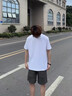 真維斯純棉短袖t恤男夏季薄款純色半袖上衣潮流百搭休閑簡(jiǎn)約內搭打底衫 深灰色 XL 碼 135-150斤 曬單實(shí)拍圖