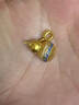 周大生國家寶藏黃金吊墜熒光琺瑯掛墜 青花瓷葫蘆 0.85g 曬單實(shí)拍圖