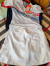 DUBLS夏季新款羽毛球服女裝套裝運動衣服裝男比賽訓練速干透氣短袖褲裙 1010B白色女+ZK013白褲裙 XL 曬單實拍圖