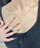 中國黃金（CHINA GOLD）四葉草黃金項鏈女足金轉運珠吊墜生日國慶中秋節(jié)禮物送女友老婆 【京速達】足金四葉草吊墜約0.3g*配銀鏈 曬單實拍圖