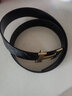 無(wú)頭皮帶男真皮不帶頭針扣皮帶條褲帶身頭層純牛皮男士腰帶加長(cháng) 黑色3.8cm/打孔帶 120cm 曬單實(shí)拍圖