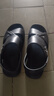 回力涼鞋男沙灘鞋防水滑耐磨踩屎感室內外兩穿涼拖鞋HL0511黑色41碼 曬單實(shí)拍圖
