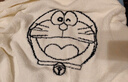 貓人（MiiOW）【王心凌同款】哆啦A夢(mèng)聯(lián)名款男女同款秋冬學(xué)院風(fēng)半邊絨家居服 曬單實(shí)拍圖