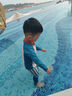 G.DUCKKIDS小黃鴨兒童泳衣男童連體游泳衣服男寶寶長(cháng)袖防曬海邊度假幼兒泳裝 藍色 100 建議2~3歲【 90-100cm】cm 曬單實(shí)拍圖