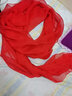 ESQTJF 大紅色跳舞長(cháng)款雪紡圍巾喬其紗絲巾薄款女士百搭素色單色紗巾旅 大紅色 150x50cm 曬單實(shí)拍圖