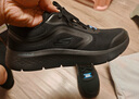 斯凱奇（Skechers）秋季緩震健步鞋網(wǎng)面透氣高彈鞋厚底耐磨休閑運動鞋 全黑色/BBK 41 曬單實拍圖