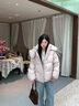 ONLY2024冬季新款90白鴨絨減齡蓬松云朵感連帽羽絨服女|125423014 C00浮巖灰色 XS 曬單實(shí)拍圖