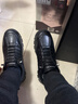 犀牛伯爵皮毛一體真羊毛冬季棉鞋保暖加絨雪地靴高幫鞋棉鞋大碼男靴防滑底 6211黑色（新款） 41 曬單實(shí)拍圖