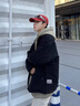 GUANGAN AEPE山系復古純棉重磅水洗底特律工裝夾克男2024新款美式外套男春秋款 黑色 純棉寬松版型 L 145-160斤 曬單實(shí)拍圖