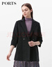 PORTS寶姿女裝 秋冬新品毛呢外套YLN9C017DWF065 深灰色 M (6) 曬單實(shí)拍圖