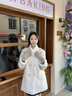 瑪麗亞·古琦（MARJA KURKI）純色羊毛手套保暖冬季手套女士加絨內襯禮盒裝 蝴蝶結修飾 中蝦色 曬單實(shí)拍圖