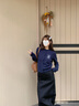 MARDI秋冬24新款針織羊毛開衫休閑女士氣質(zhì)簡約百搭玫瑰刺繡毛衣外套 TF901 藏青 均碼 曬單實(shí)拍圖