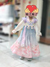 安妮優(yōu)兒漢服女童春裝兒童古裝女孩連衣裙春秋款中國風(fēng)超仙唐裝古風(fēng)公主裙 紫色 120 曬單實(shí)拍圖