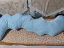 立曼睡覺(jué)人形抱枕女生靠枕側睡睡眠神器公仔可拆洗陪睡大長(cháng)條夾腿 H-天藍色【波浪形側睡枕】 150cm*38cm 含枕芯 165-180cm 曬單實(shí)拍圖