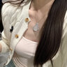 SGE玉髓佛公項鏈女大肚彌勒佛吊墜新中式鎖骨鏈送媽媽蛇年本命年禮物 玉髓佛公項鏈 曬單實拍圖