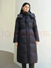 艾萊依泡芙羽絨服女2025冬季長(cháng)款連帽抽繩收腰顯瘦保暖鴨絨服 月夜黑L 曬單實(shí)拍圖