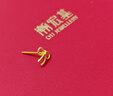 潮宏基蝴蝶結(jié)足金5G黃金耳釘輕奢時(shí)尚送女友生日禮物計(jì)價(jià) 單只款約0.5g 曬單實(shí)拍圖