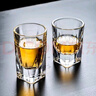 品喻（PINYU）二兩白酒杯高端威士忌酒杯家用玻璃啤酒杯高顏值酒吧厚底杯子2個(gè) 曬單實(shí)拍圖