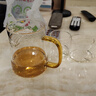 青蘋(píng)果高顏值公道杯玻璃高檔茶漏一體耐熱茶海分茶器月牙單個(gè)泡茶公平杯 月落公杯黃把400ml+品茗杯x2 曬單實(shí)拍圖