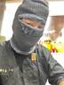 言弘男士冬天護耳冬季騎車(chē)防風(fēng)防寒棉帽針織帽加厚保暖毛線(xiàn)帽圍脖一體 淺灰 曬單實(shí)拍圖