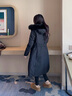 NEPA耐葩24秋冬新品戶外女士長款防潑水防風保暖羽絨服7K82075 黑色C01 XXS 155/80A(085) 曬單實拍圖