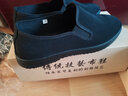 布舍元  傳統休閑中老年老人老北京布單鞋男士 83X-1822 黑色 39  曬單實(shí)拍圖