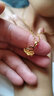 中國黃金（CHINA GOLD）花絲天鵝黃金項鏈女款吊墜足金掛墜情人節(jié)生日禮物送女友老婆愛人 天鵝吊墜 約1.25g【配S925鏈】 曬單實拍圖