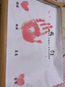 諳諺 滿(mǎn)月紀念手足印嬰兒百天周歲手腳印畫(huà)一家四口全家福三手足情深 A4【我們姐姐弟弟】+印泥 曬單實(shí)拍圖
