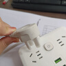 新國標usb插座多功能插排電源快充電插板帶邊插底插多孔接線(xiàn)板公雅家用辦公桌面插線(xiàn)板排插帶開(kāi)關(guān)拖線(xiàn)板 G834 白色（8插位+3USB）0.8米 曬單實(shí)拍圖