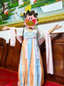 金日滿兒童漢服女童連衣裙2024新款夏季薄款古風(fēng)長(zhǎng)裙中秋節(jié)演出服公主裙 女童漢服裙云清短袖 120CM 曬單實(shí)拍圖