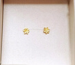 六福珠寶中秋禮物 足金梔子花黃金耳釘 計價(jià)G01G0027DS 約1.00克 曬單實(shí)拍圖