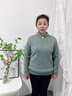 俞兆林（YUZHAOLIN）中年媽媽裝冬裝仿水貂絨加厚毛衣40-50-60歲中老年女裝打底衫上衣 淺綠色上衣 XL  (建議100-115斤） 曬單實(shí)拍圖