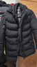 皮爾卡丹（pierre cardin）中青年冬季新款時(shí)尚男士中長(cháng)款棉服連帽保暖加厚款男裝大碼外套 黑色 (印花升級) 3XL （145-160斤） 曬單實(shí)拍圖