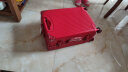 NAUTICA 结婚行李箱陪嫁箱22英寸大红色箱子拉杆箱女皮箱婚礼铝框密码箱 实拍图