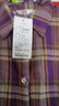 純棉格子襯衫女中年媽媽款時(shí)尚通勤顯瘦長(cháng)袖襯衣 紫色 3XL 136-145 曬單實(shí)拍圖