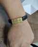 蓓影黃金手鏈男士足金十字架手鐲轉(zhuǎn)運(yùn)珠情侶飾品送男友七夕情人禮物 黃金百福黑色皮繩 曬單實(shí)拍圖
