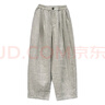 知筆墨新款復古風(fēng)女裝棉褲漢麻長(cháng)褲寬松版加厚休閑褲 麻本色 均 碼 曬單實(shí)拍圖