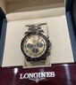 浪琴（LONGINES）Longines康卡斯系列手男表 計時(shí)夜光精鋼自動(dòng)機械42mm男士腕表 L3.835.4.32.6黑金盤(pán)鋼帶 曬單實(shí)拍圖