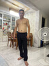 豫瑤【兩件裝】休閑褲男夏季薄款新款彈力寬松直筒修身商務(wù)時(shí)尚速干褲 5505黑色（單件） 33 【腰圍=2尺6】（150-160斤穿） 曬單實(shí)拍圖