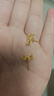 六福珠寶 足金花絲蝴蝶結黃金耳釘 計價(jià) F95TBGE0005 約1.33克 曬單實(shí)拍圖